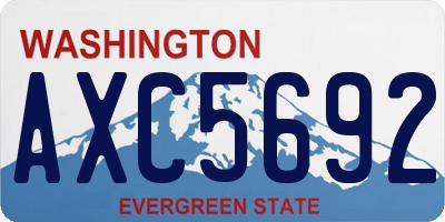 WA license plate AXC5692