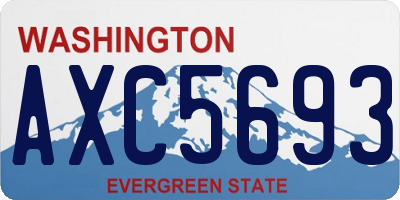 WA license plate AXC5693