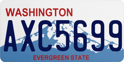 WA license plate AXC5699