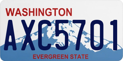 WA license plate AXC5701