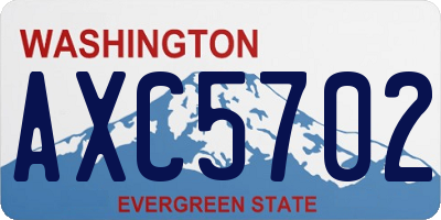 WA license plate AXC5702