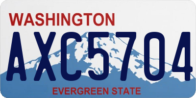 WA license plate AXC5704