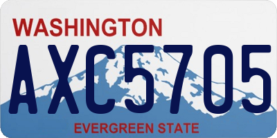 WA license plate AXC5705