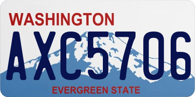 WA license plate AXC5706