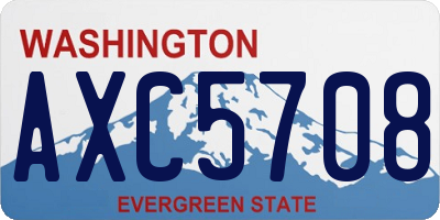 WA license plate AXC5708