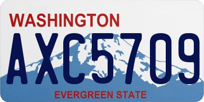 WA license plate AXC5709