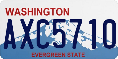 WA license plate AXC5710
