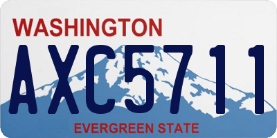 WA license plate AXC5711