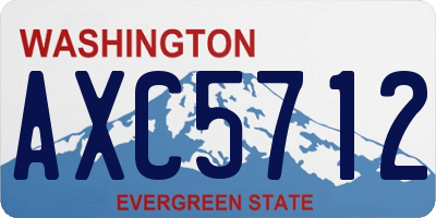 WA license plate AXC5712