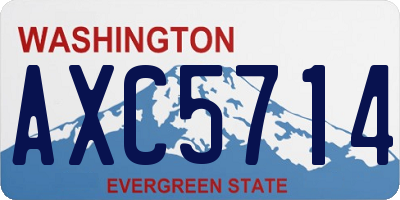 WA license plate AXC5714