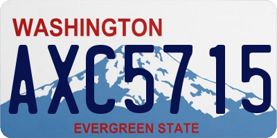 WA license plate AXC5715