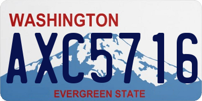 WA license plate AXC5716