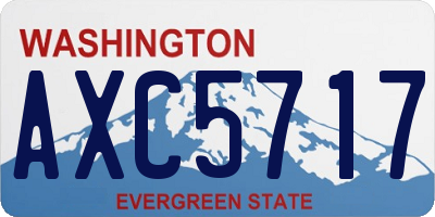 WA license plate AXC5717