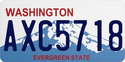 WA license plate AXC5718