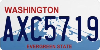WA license plate AXC5719