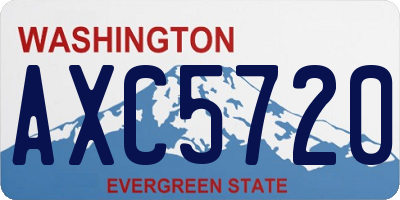 WA license plate AXC5720