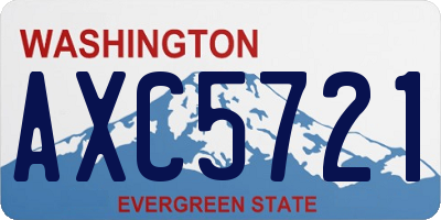 WA license plate AXC5721