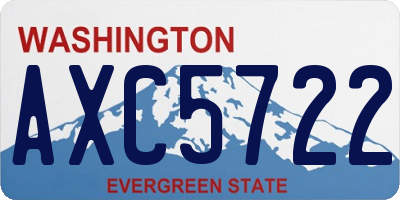 WA license plate AXC5722