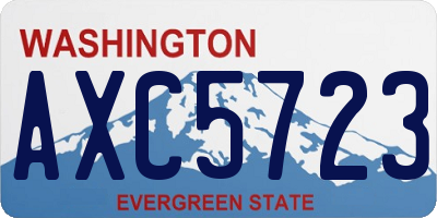 WA license plate AXC5723