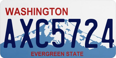 WA license plate AXC5724