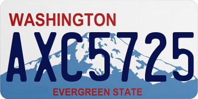 WA license plate AXC5725