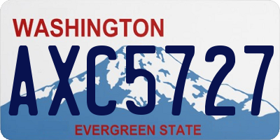 WA license plate AXC5727