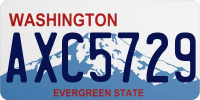 WA license plate AXC5729