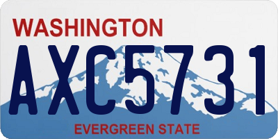 WA license plate AXC5731