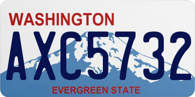 WA license plate AXC5732