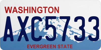 WA license plate AXC5733