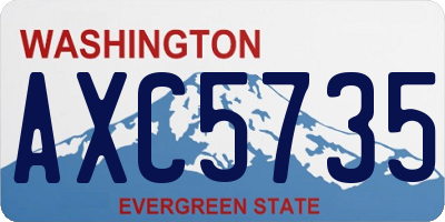 WA license plate AXC5735