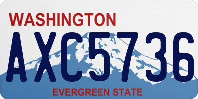 WA license plate AXC5736