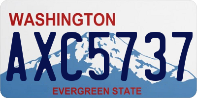 WA license plate AXC5737