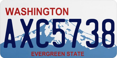 WA license plate AXC5738