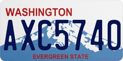 WA license plate AXC5740