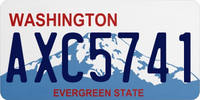 WA license plate AXC5741