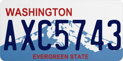 WA license plate AXC5743