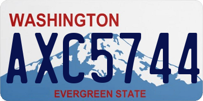 WA license plate AXC5744