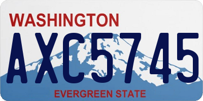 WA license plate AXC5745