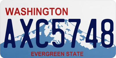 WA license plate AXC5748