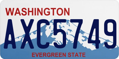 WA license plate AXC5749