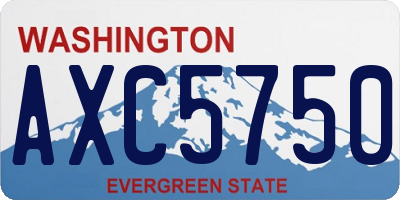 WA license plate AXC5750