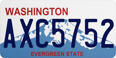 WA license plate AXC5752