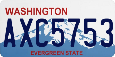 WA license plate AXC5753