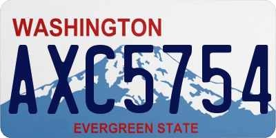 WA license plate AXC5754