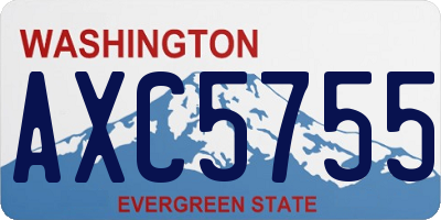 WA license plate AXC5755