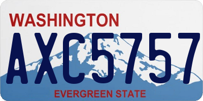 WA license plate AXC5757