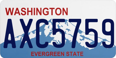 WA license plate AXC5759