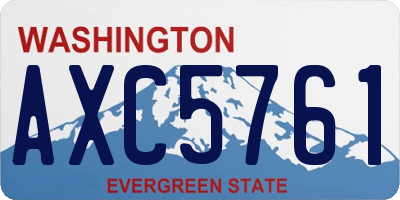 WA license plate AXC5761