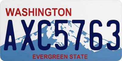 WA license plate AXC5763